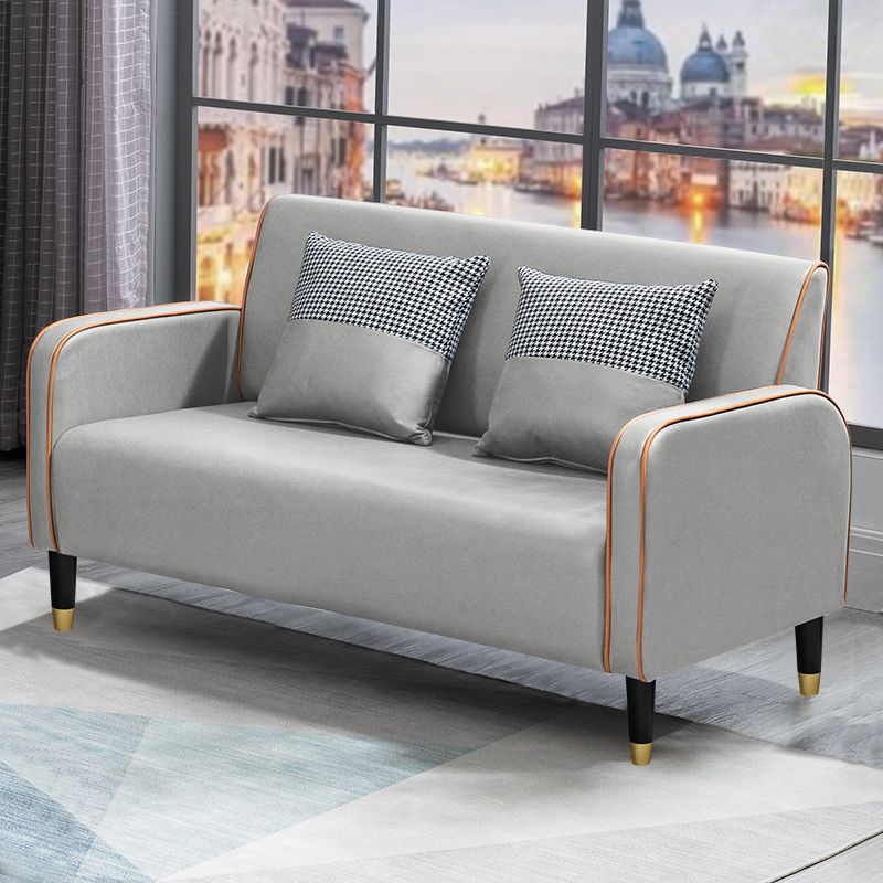 Contemporary Tight Back Square Arm Faux Leather Living Room Seating