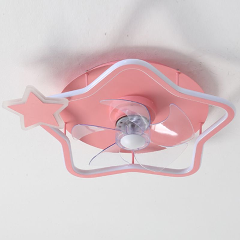 Metalen geometrische plafondventilatorverlichting moderne stijl multi -lights flush mount lampen