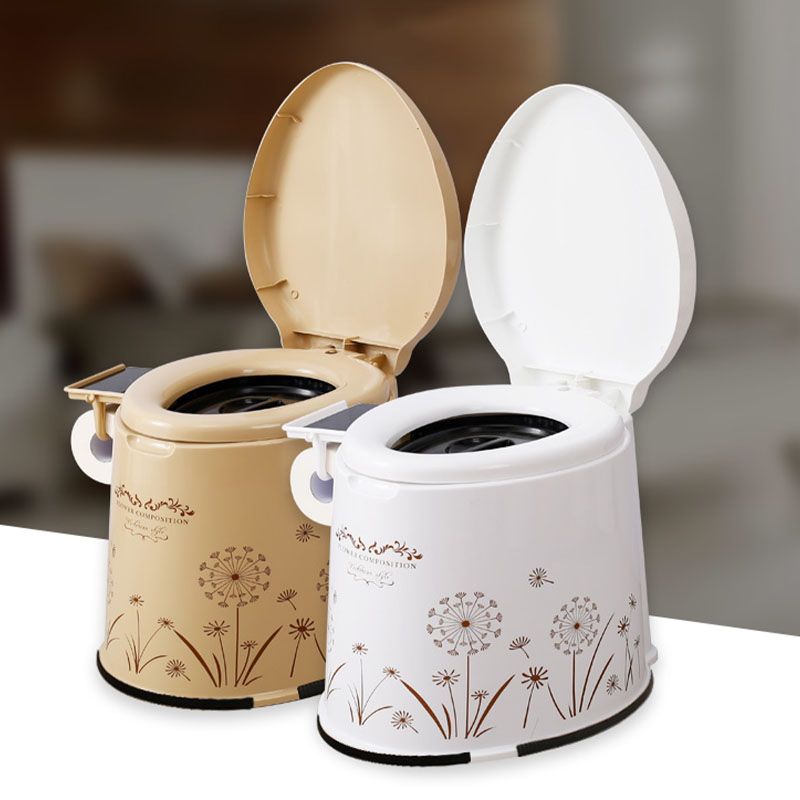 Modern Plastic Toilet Floor Mounted Toilet Bowl with Seat for Washroom