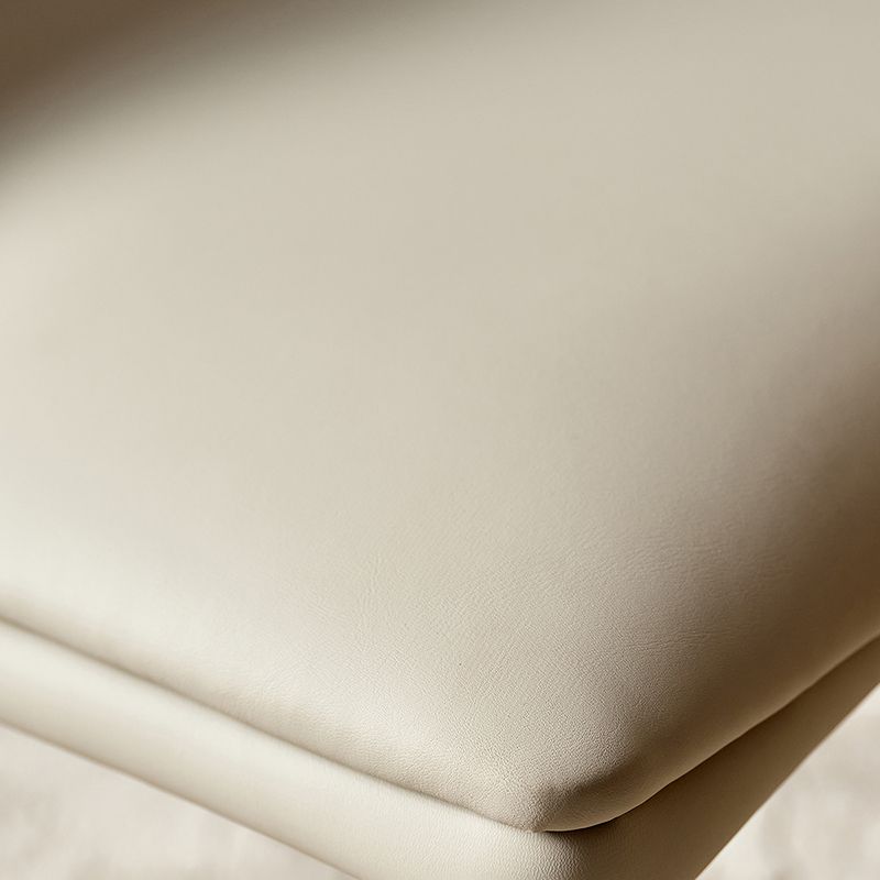 Sillas de comedor de cuero contemporáneas Silla de comedor con respaldo sólido sin brazos para cocina