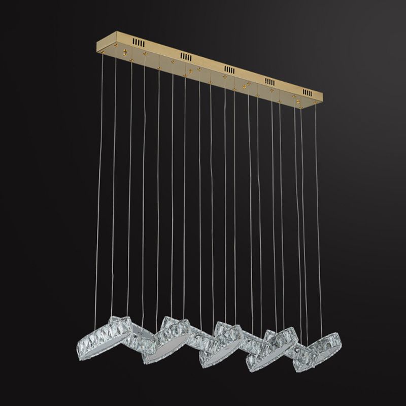 Luces colgantes contemporáneos accesorios de colgantes lineales Cristal para la isla de cocina