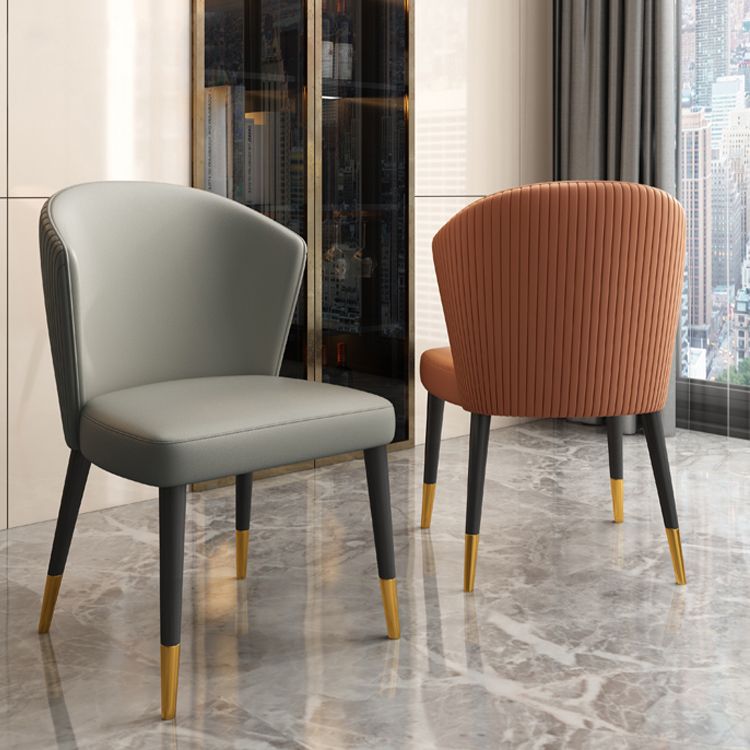 Silla auxiliar escandinava de interior tapizada con respaldo de madera para comedor (juego de 2)