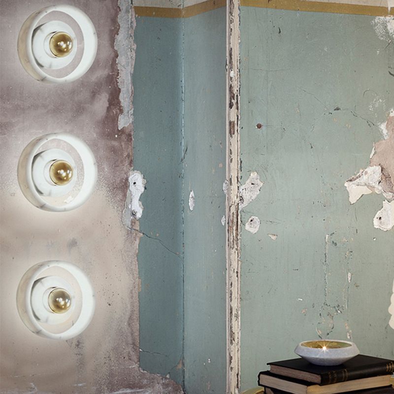 Schüssel Leuchte Leuchte moderne 1-Licht-weiße Wandlampe für Cafésgeschäft