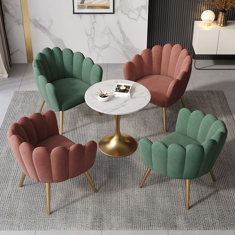 1/5 Pieces Dining Set Modern Style Faux Marble Dining Table Set for Home Use