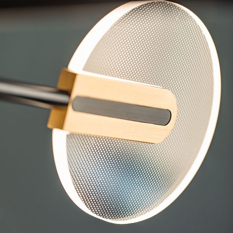 Black Acrylic Pendant Light Sputnik Modern LED Hanging Light for Living Room