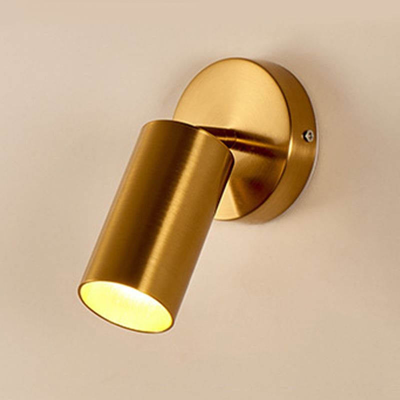 Modern Adjustable Wall Sconce Cylinder Shape Vanity Lamp with Metal Shade for Bathroom