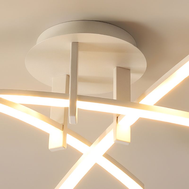 Style moderne linéaire plafonnier métal métal plafond multi-tête plafond pour restaurant