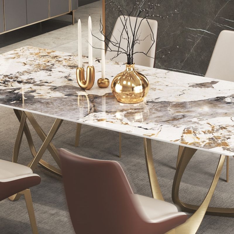 Nordic 1/3/4/5/8 Pieces Dining Set Rectangle Stone Dining Table for Dining Room