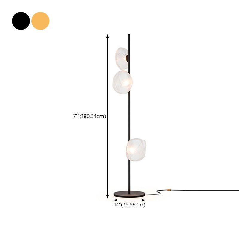 Modern Floor Lamp Creative Glass LED Floor Standing Light for Living Room