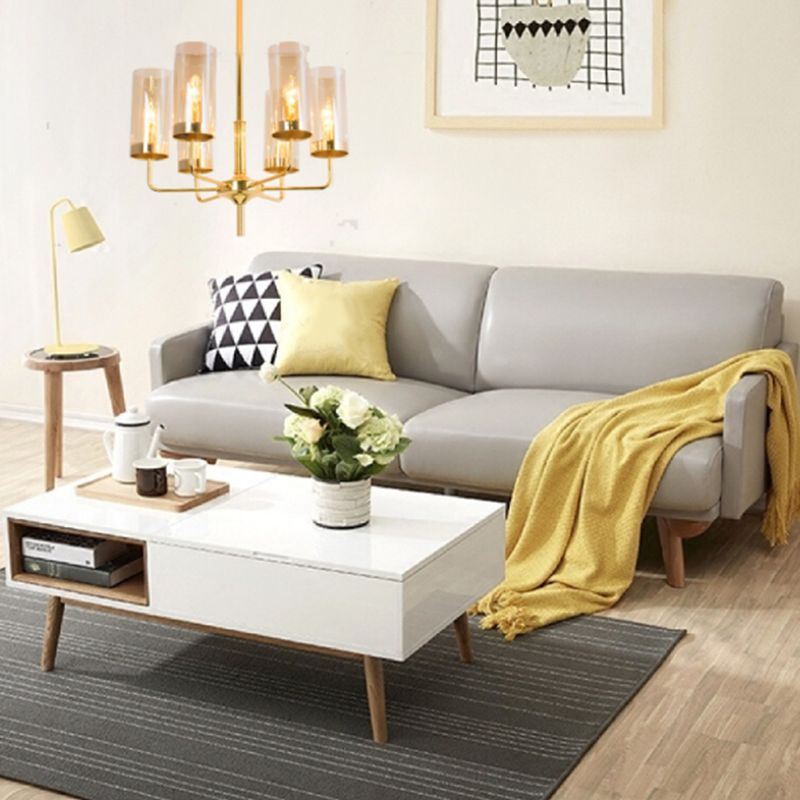 Candelera dorada de 6 luces tradicionales para la sala Livinig