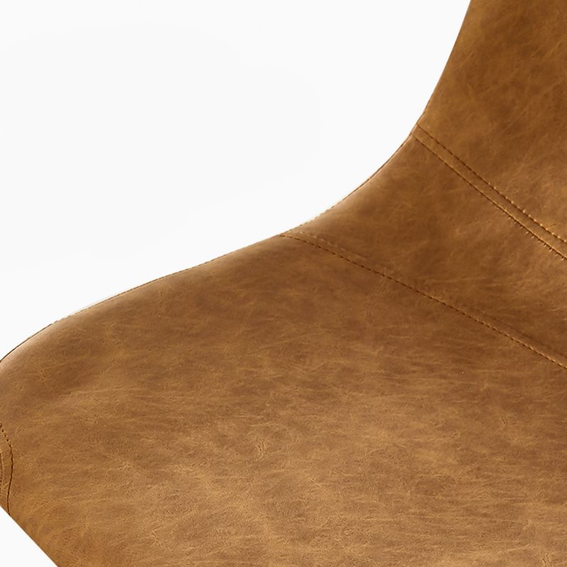 Indoor Leather Counter Chair Bucket Footrest Industrial Counter & Bar Stool