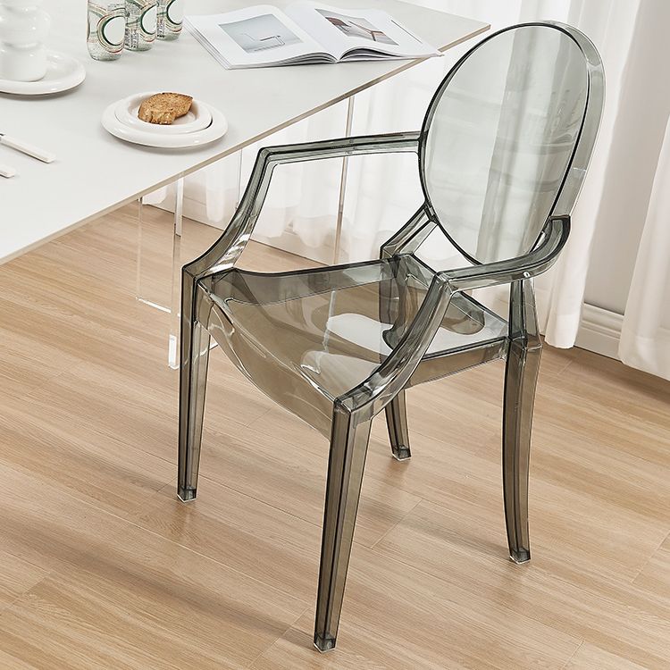 Contemporary Dining Room Plastic King Louis Back Dining Chair