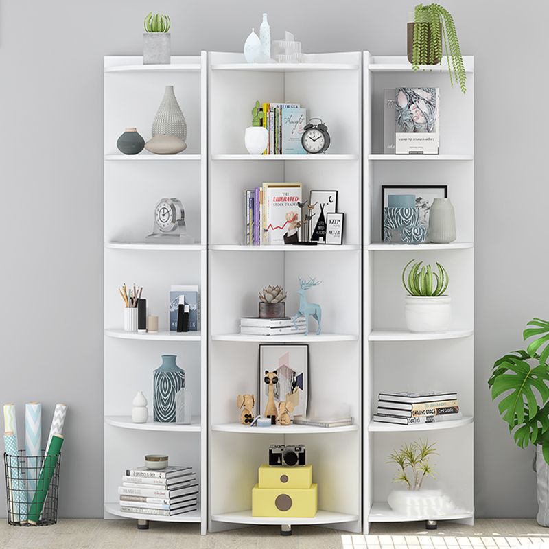 Closed Wooden Bookshelf Modern Minimalist Home Living Room Corner Bookcase