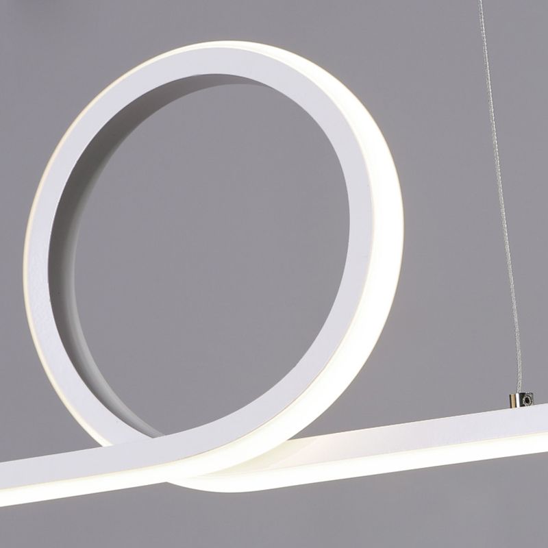 LED einfache Anhängerlampe Küche Esszimmer Moderne Kronleuchterleuchte Moderne Streifenleuchte