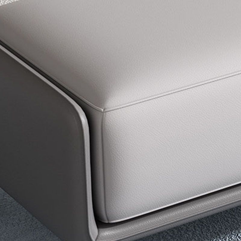 Rectangle Entryway Bench Modern Cushioned Seating Bench with Metal Legs