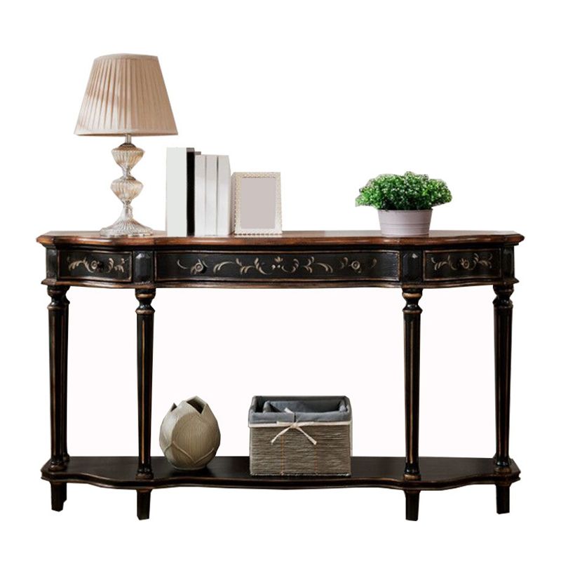 Victoria Wooden End Table Free Form Sofa Console Table for Hall