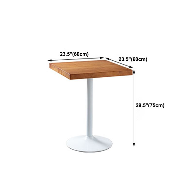 Metal Industrial Indoor Table Pine Solid Wood Top Table for Dining Room