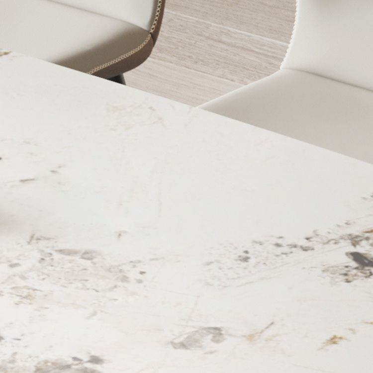 Modern Sintered Stone Top Dining Set Rectangle 1/4/5/6/7 Pieces Dinette Table Set