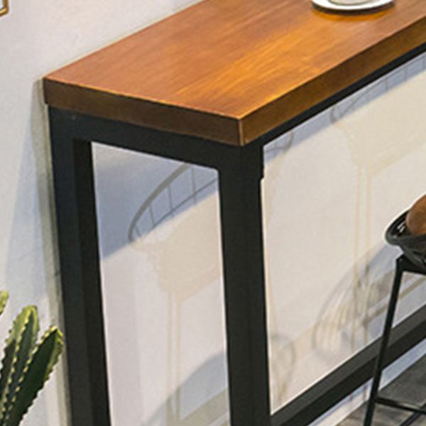 1/2/3/4/5 Pieces Modern Rectangular Pub Table Set Wooden Counter Table with Stools