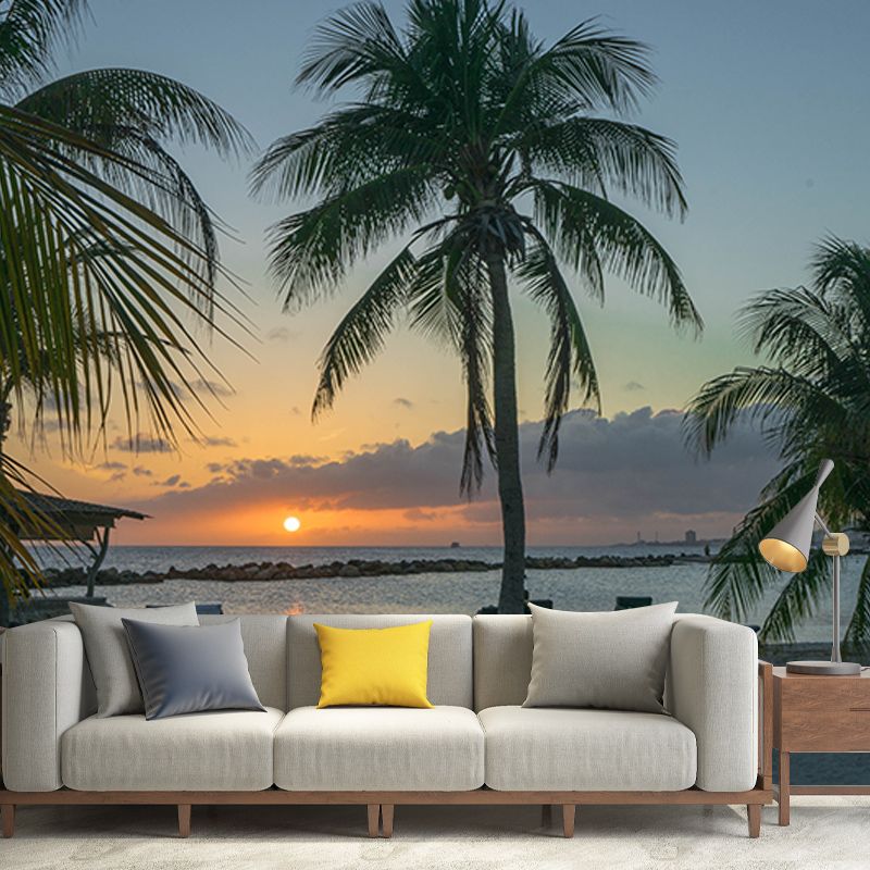 Environment Friendly Tropical Resistant Mural Wallpaper Sleeping Room Wall Mural