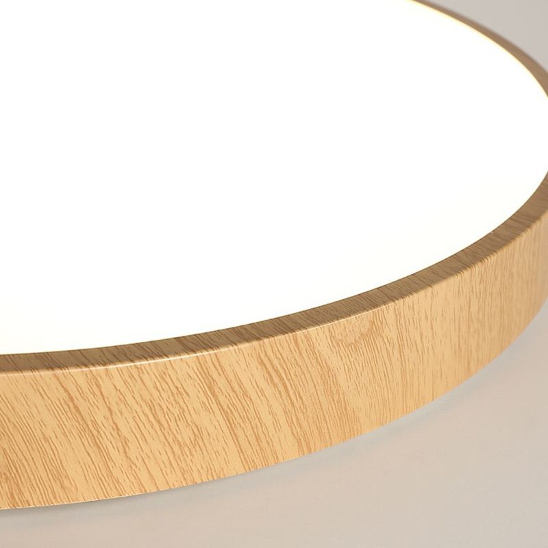 Lámpara empotrada de madera circular moderna con montaje empotrado