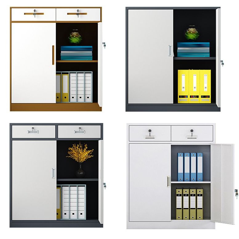 Vertica Metal File Cabinet Modern Color Block Filing Cabinet for Office