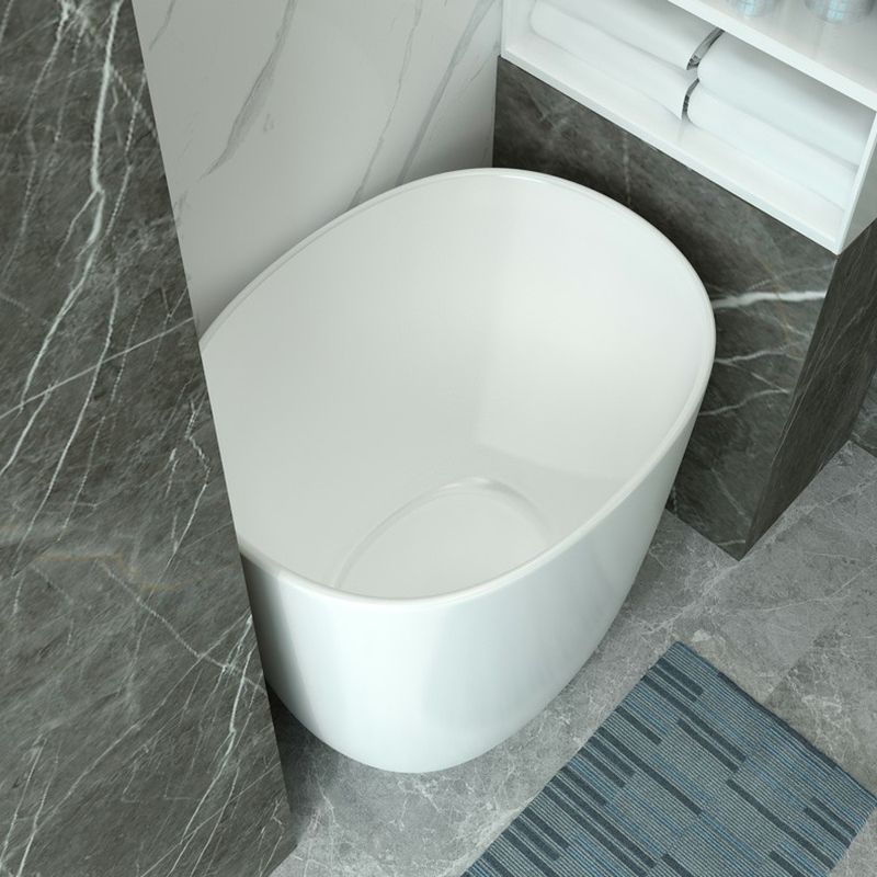 Modern Style Freestanding Bath Tub Acrylic Round Bathtub in White