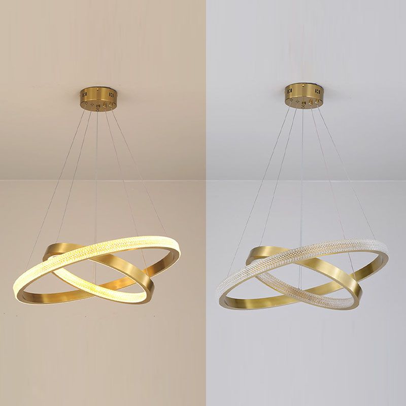 Modern Simple Characteristic Style LED Hanging Chandelier Light for Living Room Dining Room Stairway