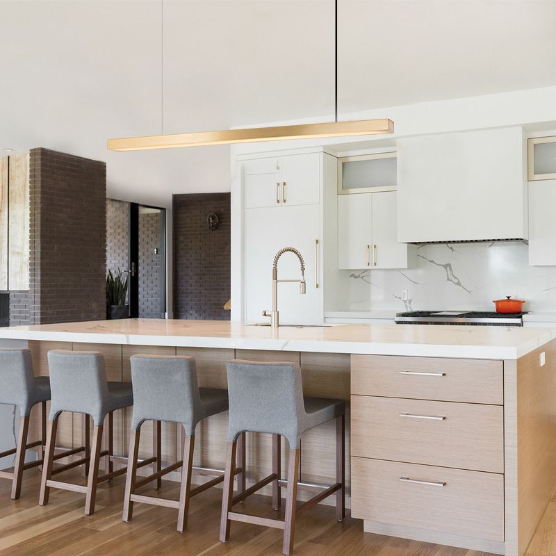 Island Pendant Light Simple Metal Dining Room LED Ceiling Pendant Light