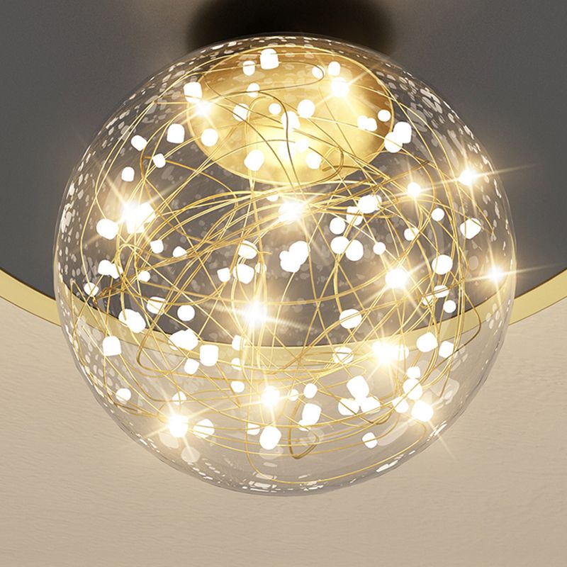 1-Light LED Metal Flush Mount Light New Modern Black Flush Ceiling Light for Hallway