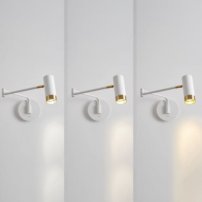 Nordic Style Metal Wall Light Swing Arm Wall Sconce for Bedroom