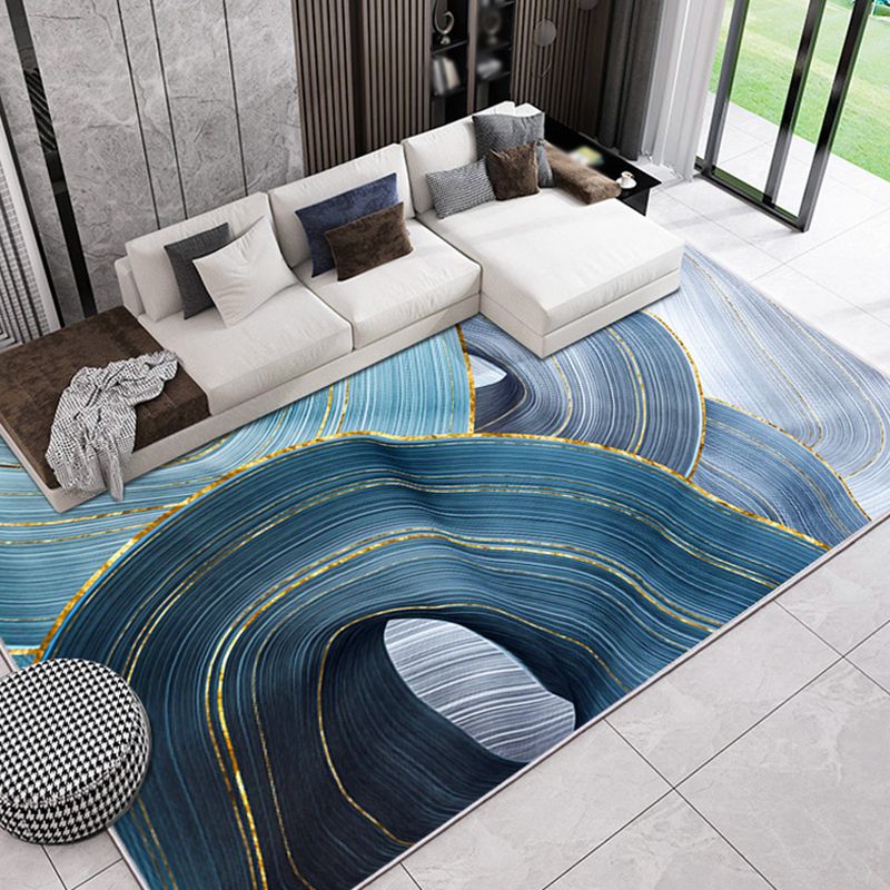 Contemporary Rug Abstract Pattern Creative Area Rug Polyester Anti-Slip Rug for Home Decor