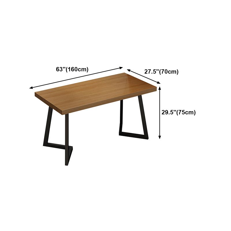 Industrial Wooden Dining Table Double Pedestal Dining Table for Restaurant