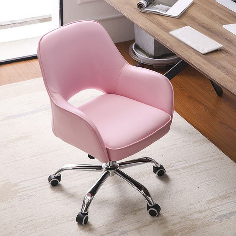 Minimalist Style Upholstered Arm Dining Chairs Open Back Dining Side Chair for Home