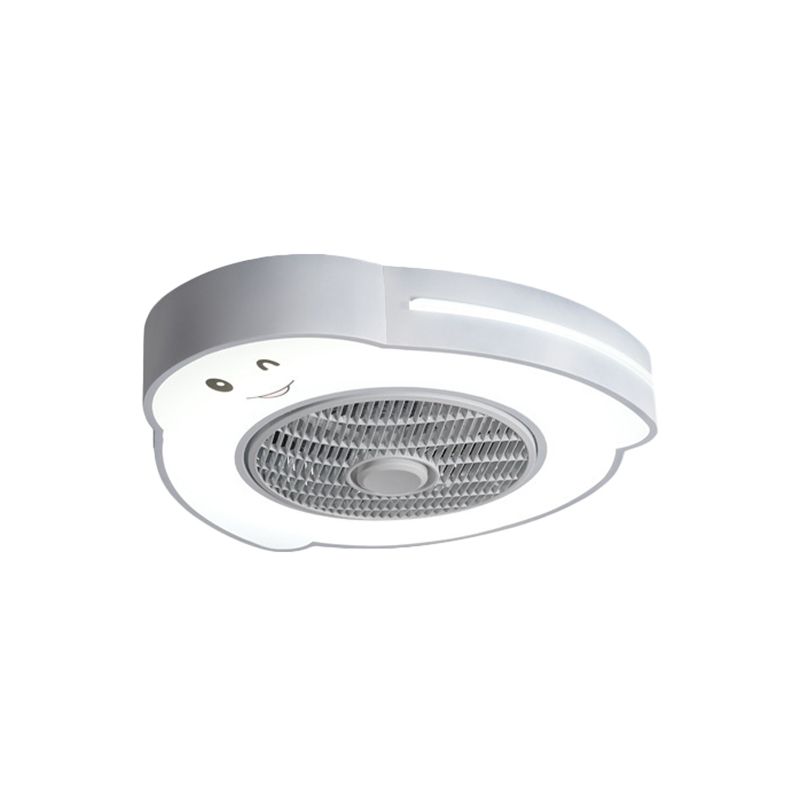 Cartoon Bear / Rabbit / Penguin Fan Lampy Acrylic Kids Room 23 "LED de large près du plafond Light en rose / gris