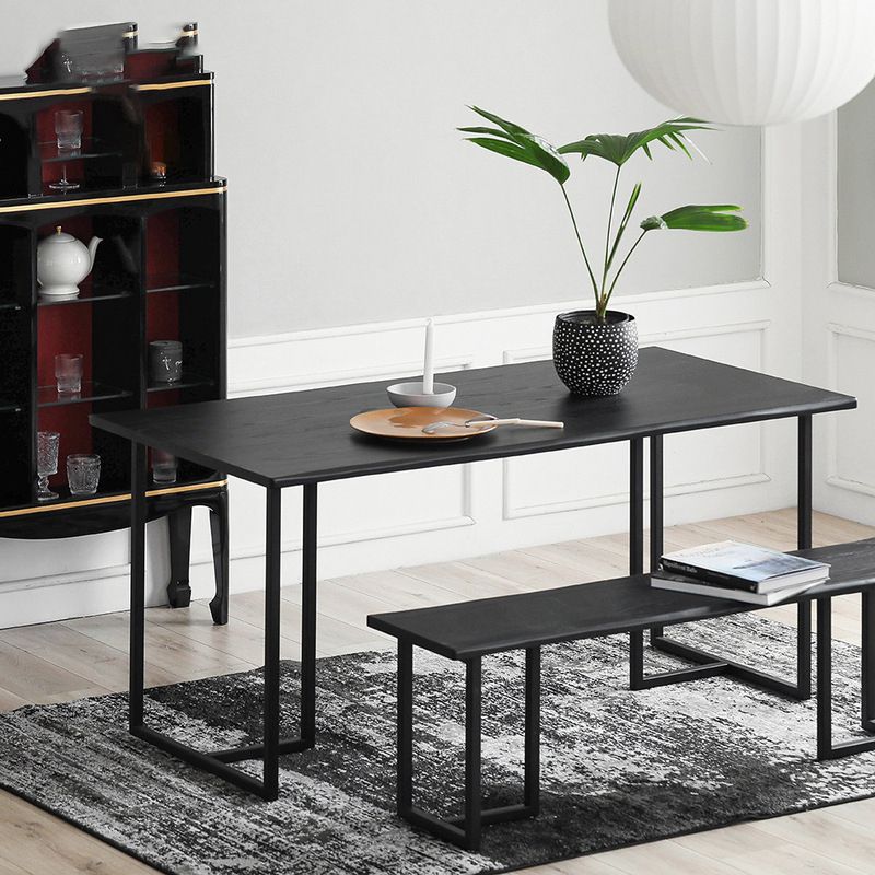 Modern 1/2 Pieces Dining Set Rectangle Wood Dining Table for Dining Room