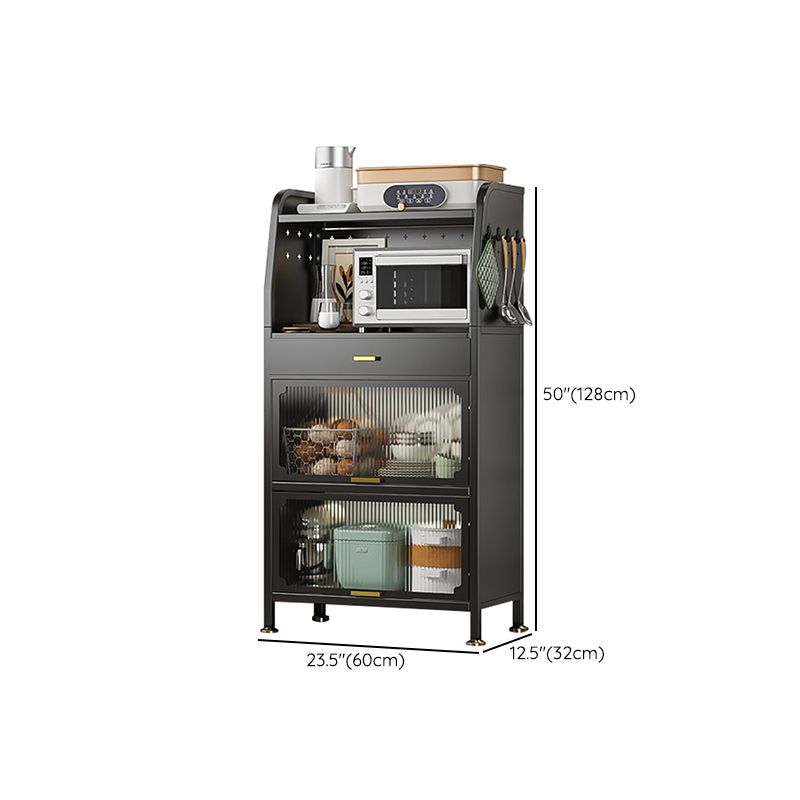 Steel and Acrylic Buffet Server Contemporary Black Dining Server