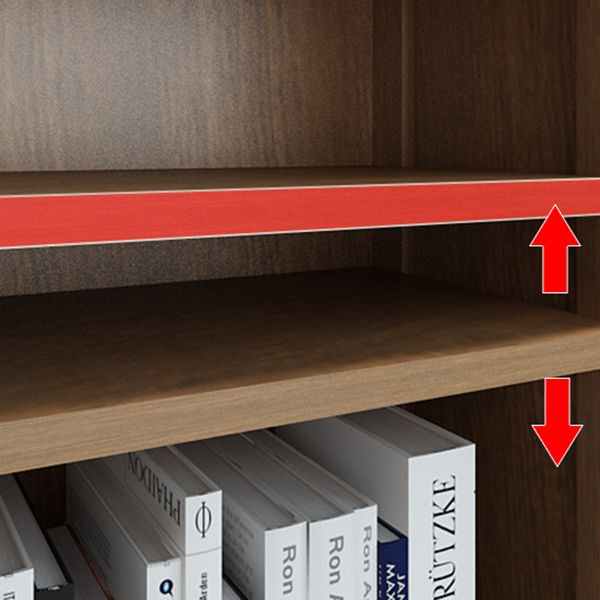 Standard Solid Wood Bookshelf Scandinavian Closed Back Bookcase