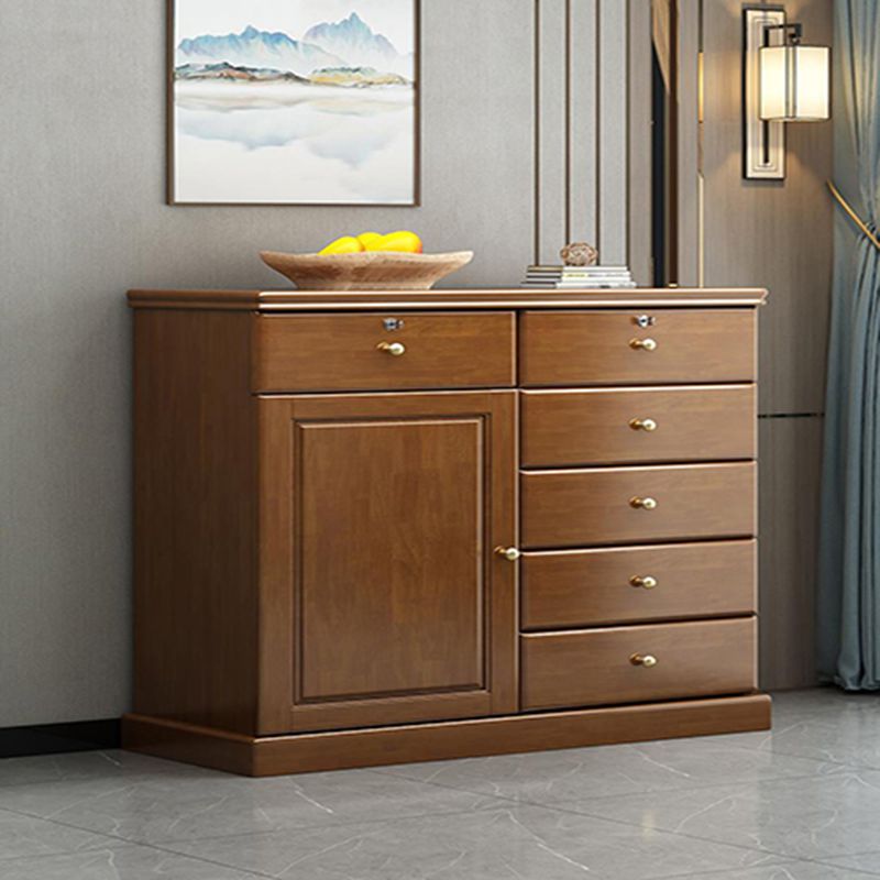 American Traditional Storage Chest Solid Wood Dresser with 6 Drawers