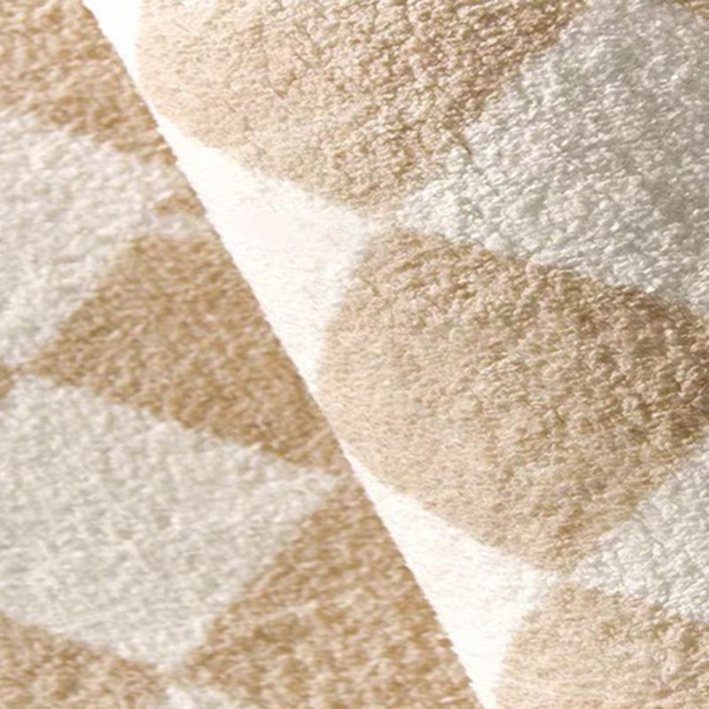 Geometric Pattern Rug Rectangle Shape Living Room Carpet Polyester Washable Area Rug