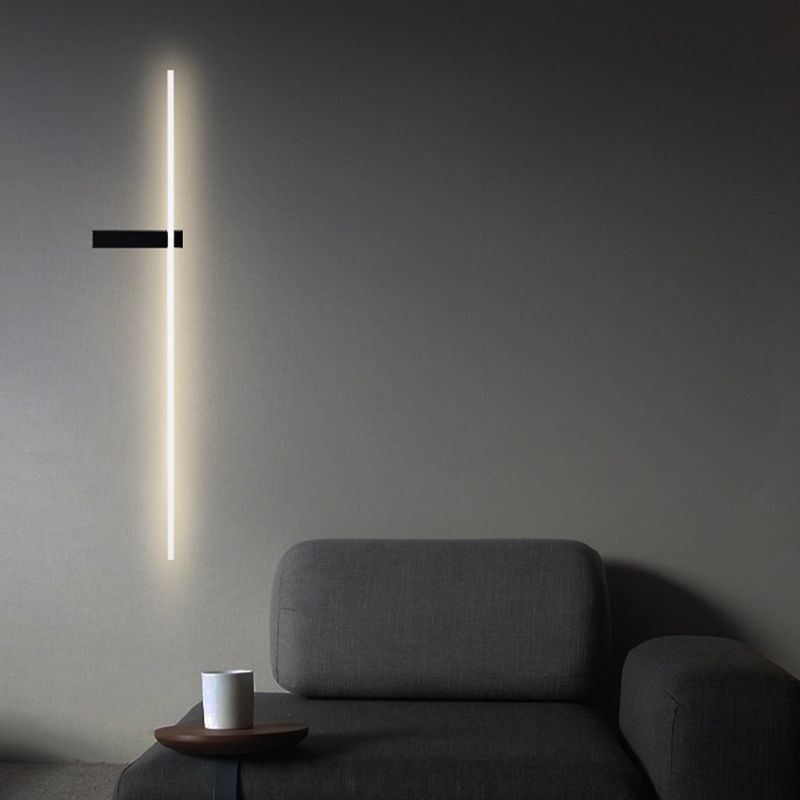 Iluminación de pared lineal moderna 1 luz de pared de luz con sombra acrílica