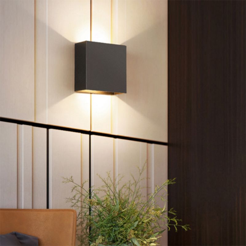 Metall quadratische Leuchten Leuchte zeitgenössische LED -Wandmontage -Leuchte Leuchte