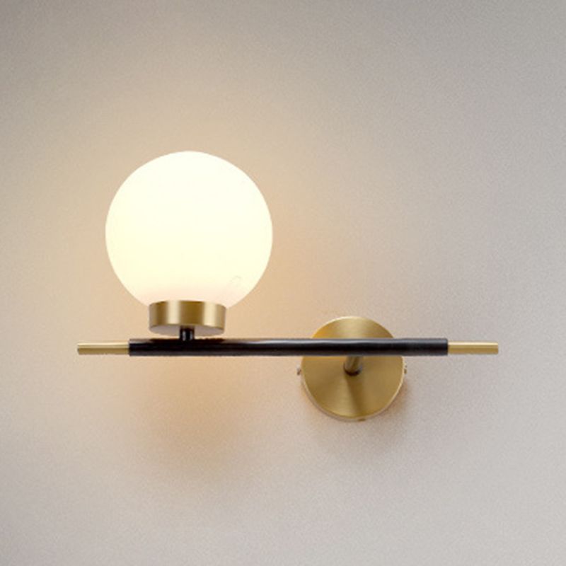 Modern Minimalist Style Global Wall Lighting Fixtures Sconce Light with Glass Shade for Living Room