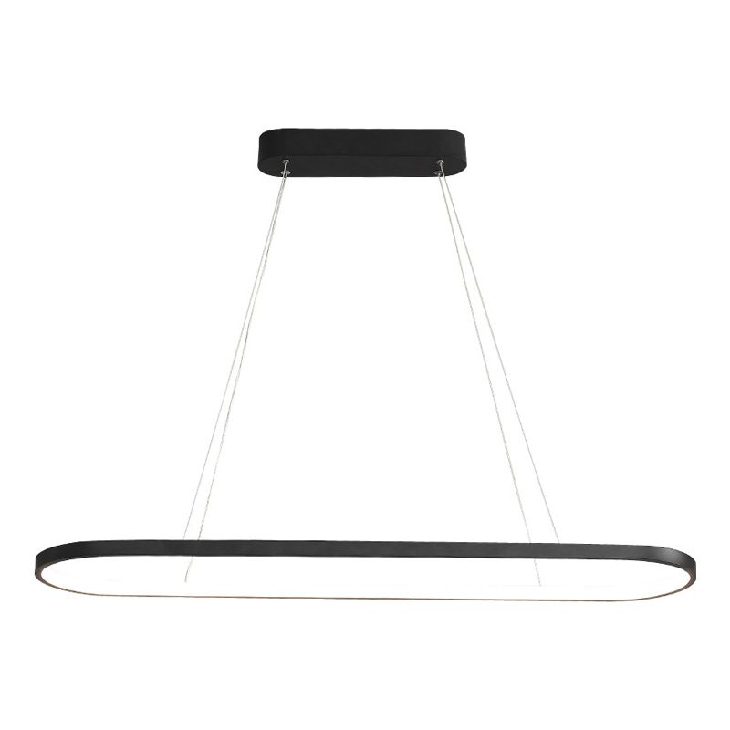 Nordic Linear Chandelier Metal Single Light Chandelier Pendant for Living Room