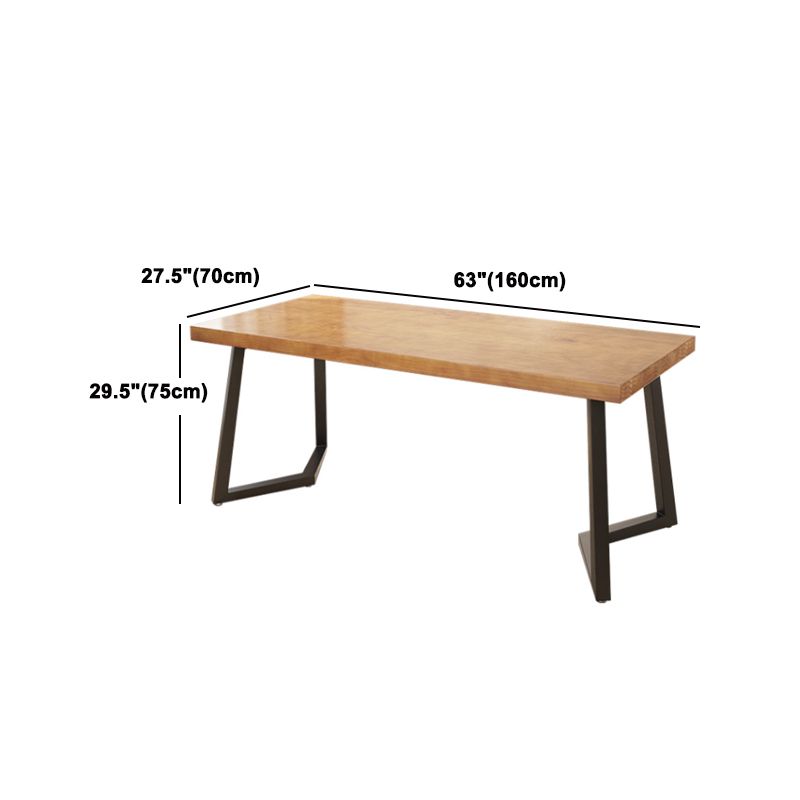 Solid Wood Rectangle Dinette Set 1/2/5/7 Pieces Industrial Dining Table Set in Natural