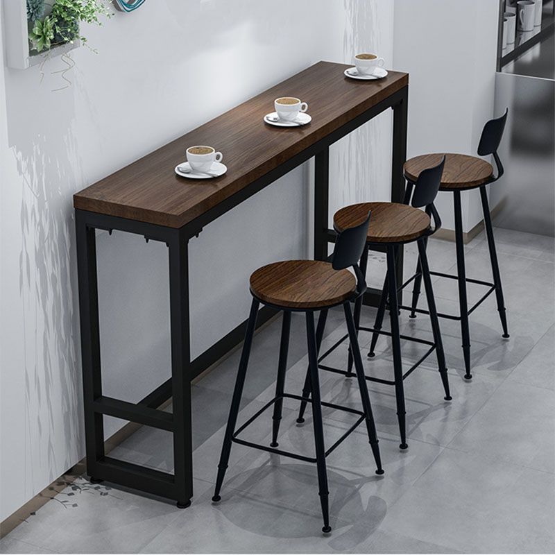 Industrial Low Back Coffee Shop Stool Matte Finish Iron Bar Stool