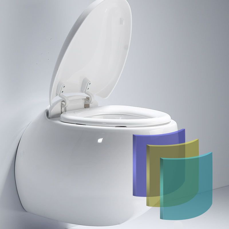 Modern Wall Mount Toilet Gravity Toilet Bowl with Slow Close Seat for Washroom