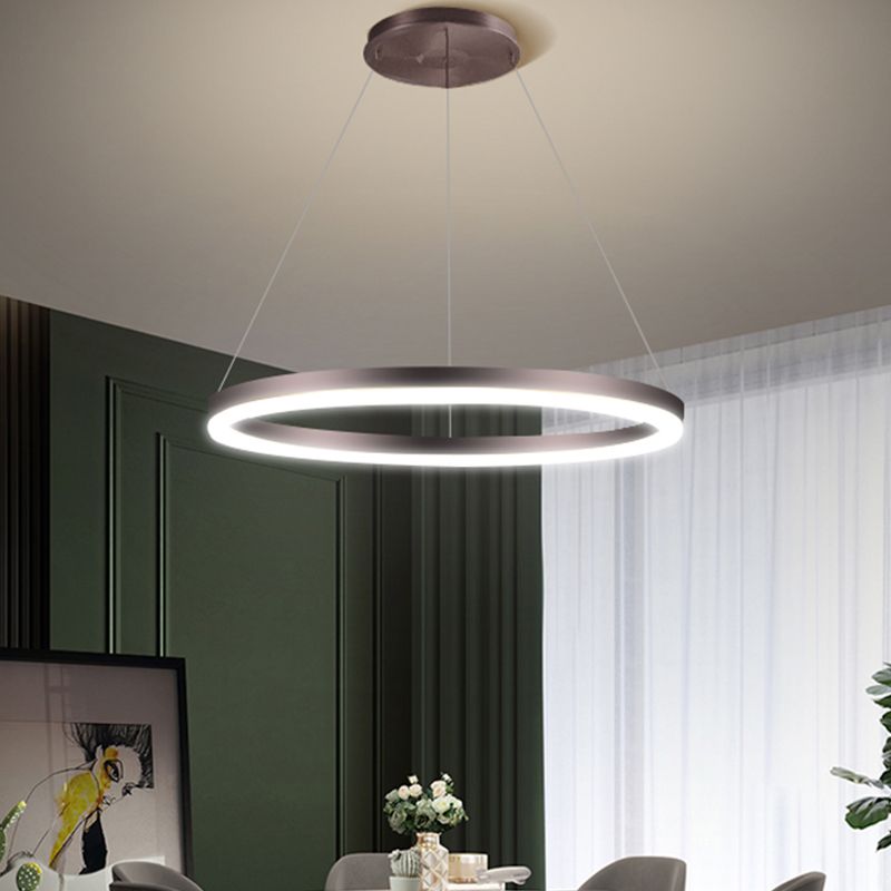 Forme de roue Métal Pendre Luminure de style moderne 1 Light Hanging Lightture