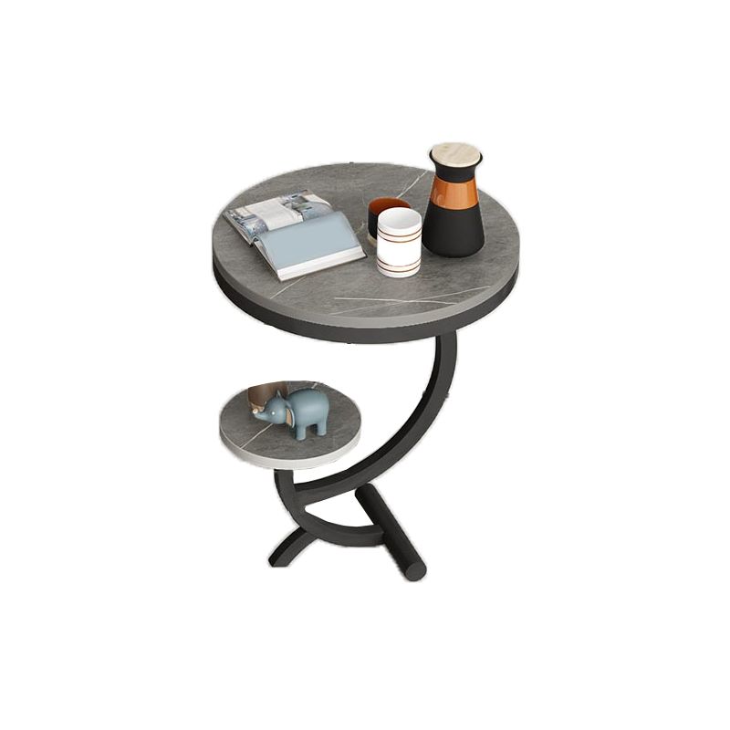 23.6" Tall Modern Style Sofa Side Accent Table Metal Abstract End Table