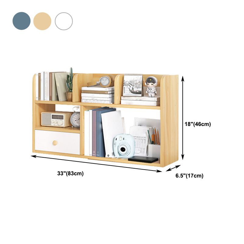 Modern Style Bookshelf Open Back Engineer Wood Bookcase for Office